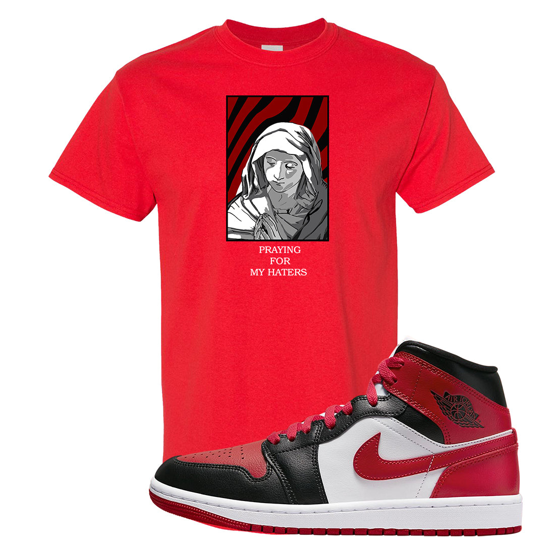 Bred Toe Mid 1s T Shirt | God Told Me, Red