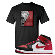 Bred Toe Mid 1s T Shirt | Miguel, Black