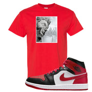Bred Toe Mid 1s T Shirt | Miguel, Red