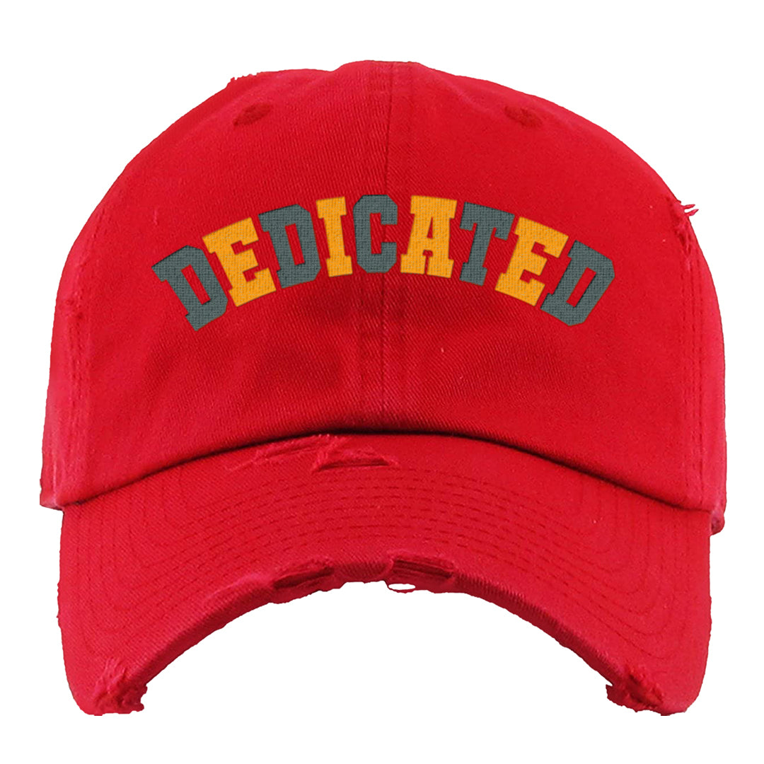 2022 Multicolor Low 1s Distressed Dad Hat | Dedicated, Red