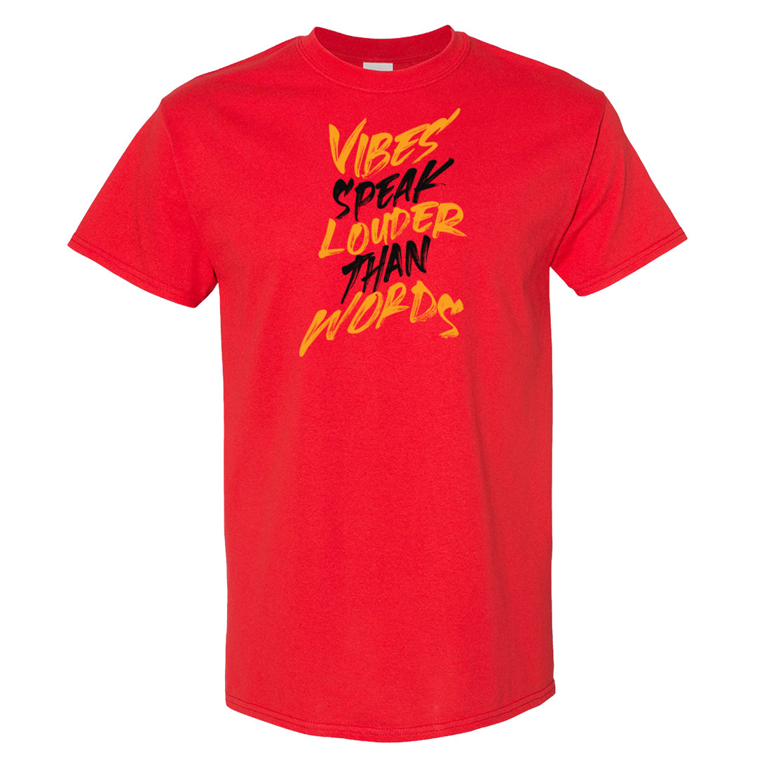 2022 Multicolor Low 1s T Shirt | Vibes Speak Louder Than Words, Red