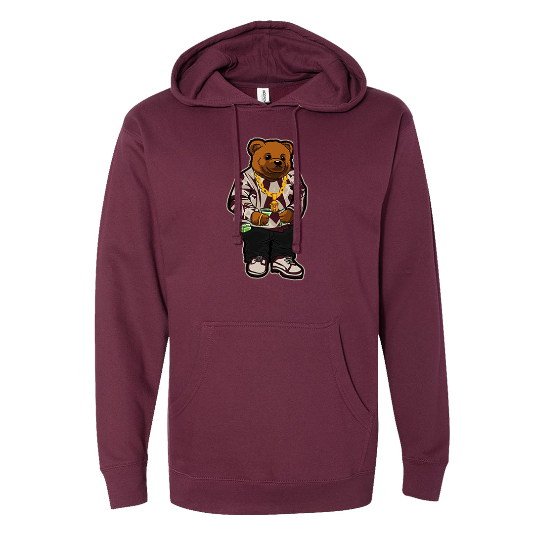 Cherrywood Sand Split Mid 1s Hoodie | Sweater Bear, Maroon