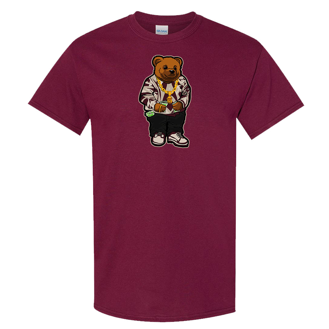 Cherrywood Sand Split Mid 1s T Shirt | Sweater Bear, Maroon