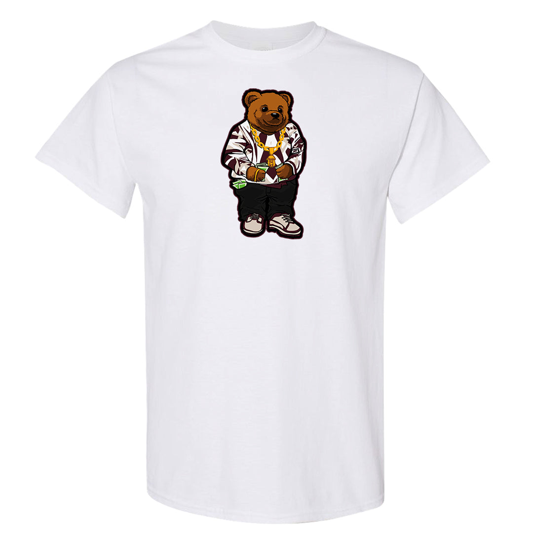 Cherrywood Sand Split Mid 1s T Shirt | Sweater Bear, White