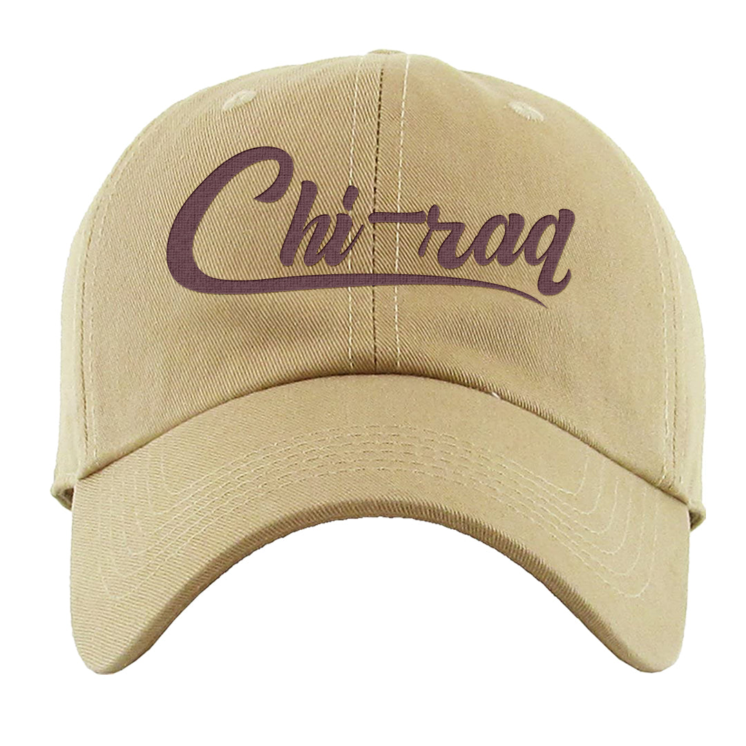 Cherrywood Sand Split Mid 1s Dad Hat | Chiraq, Khaki