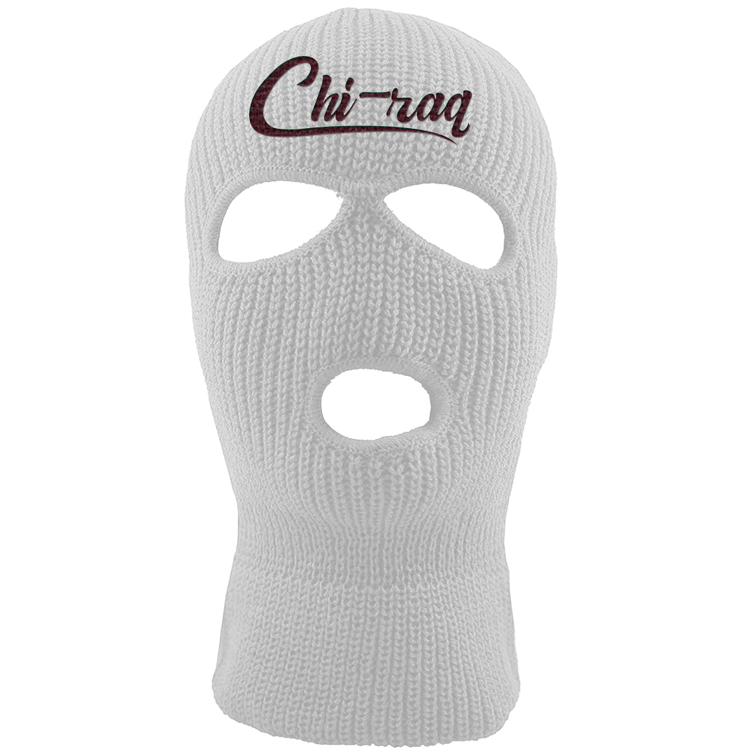 Cherrywood Sand Split Mid 1s Ski Mask | Chiraq, White