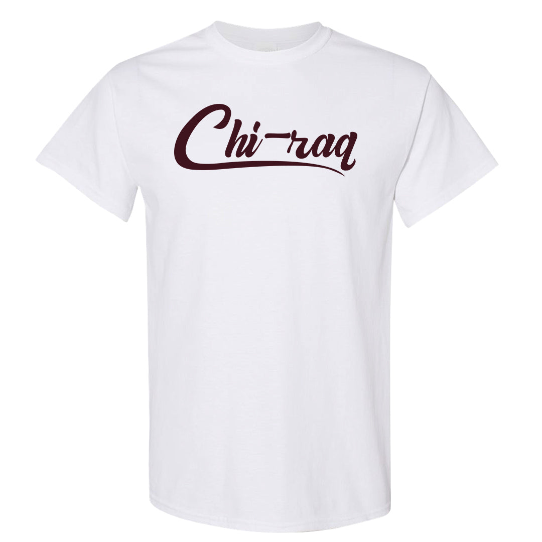 Cherrywood Sand Split Mid 1s T Shirt | Chiraq, White