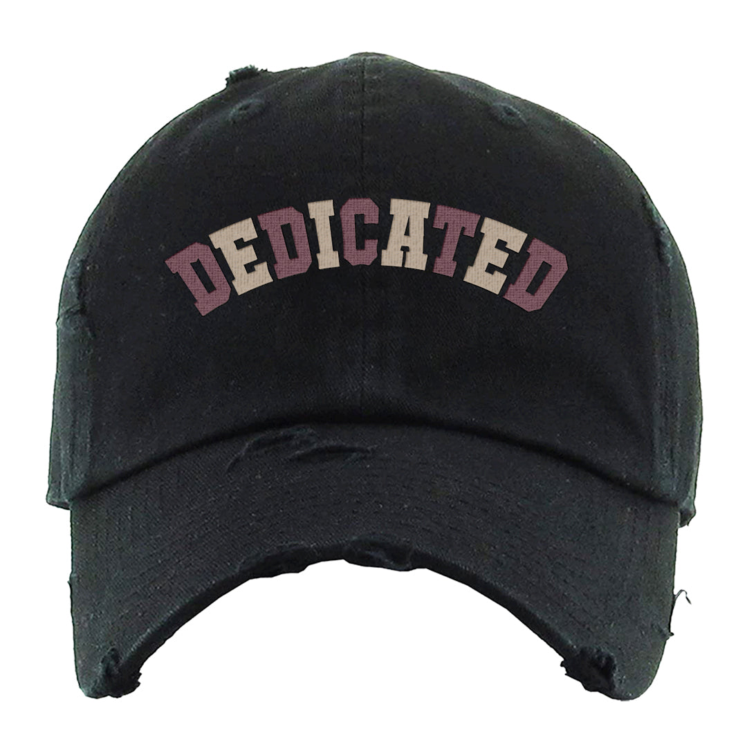 Cherrywood Sand Split Mid 1s Distressed Dad Hat | Dedicated, Black