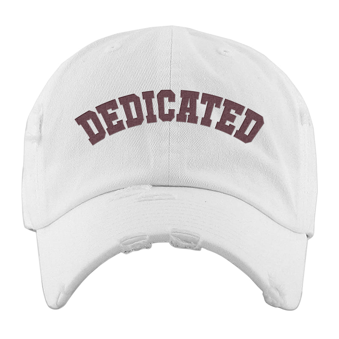 Cherrywood Sand Split Mid 1s Distressed Dad Hat | Dedicated, White