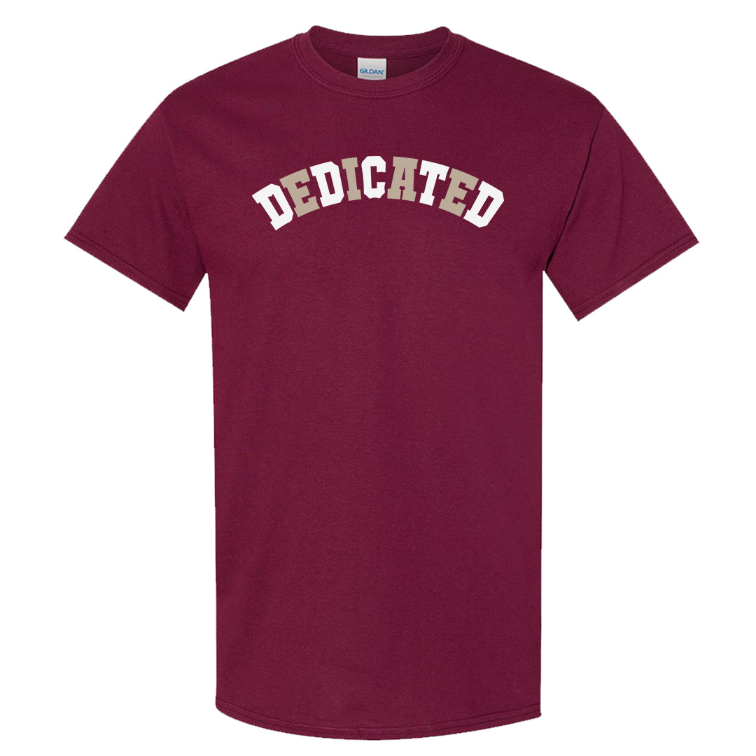 Cherrywood Sand Split Mid 1s T Shirt | Dedicated, Maroon