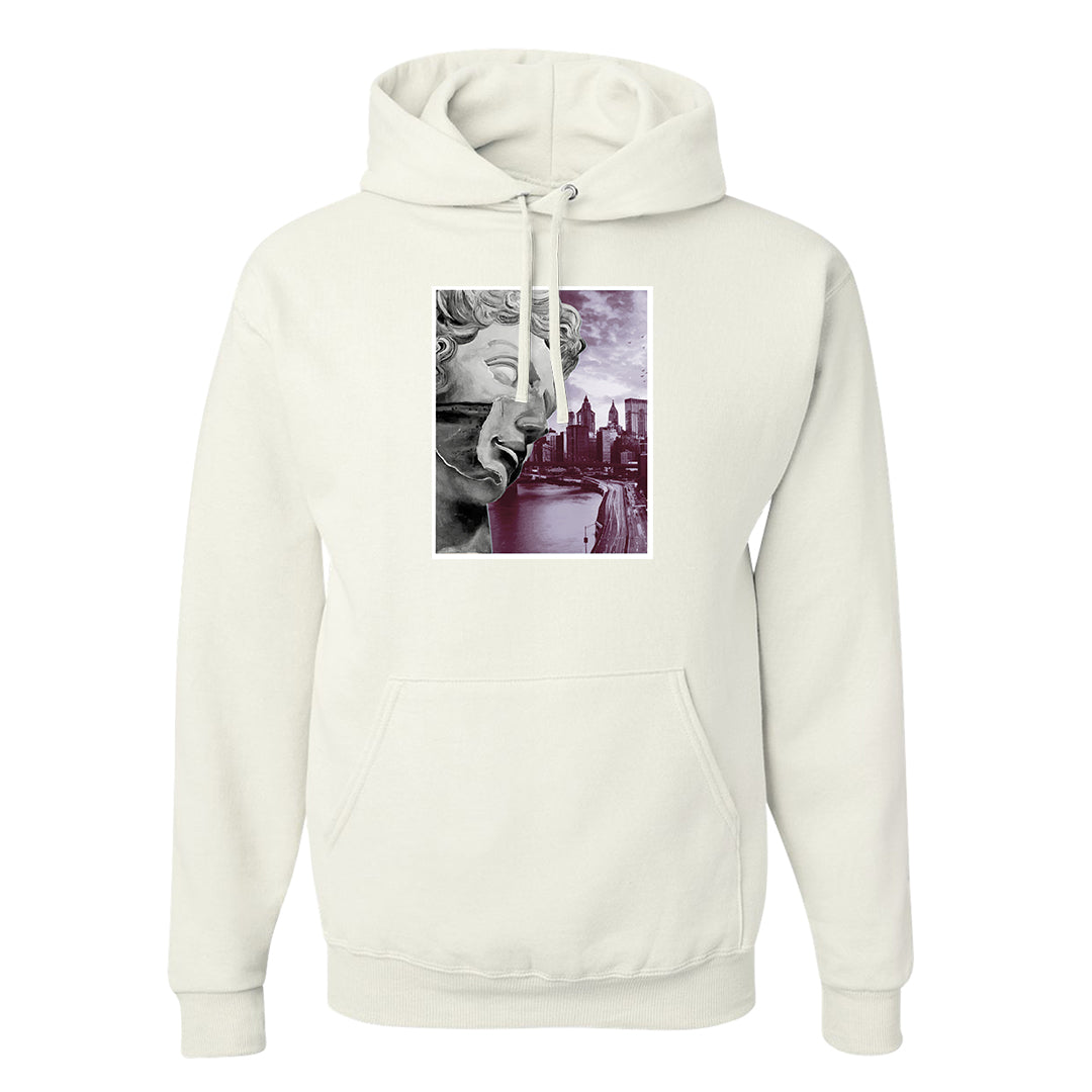 Cherrywood Sand Split Mid 1s Hoodie | Miguel, White