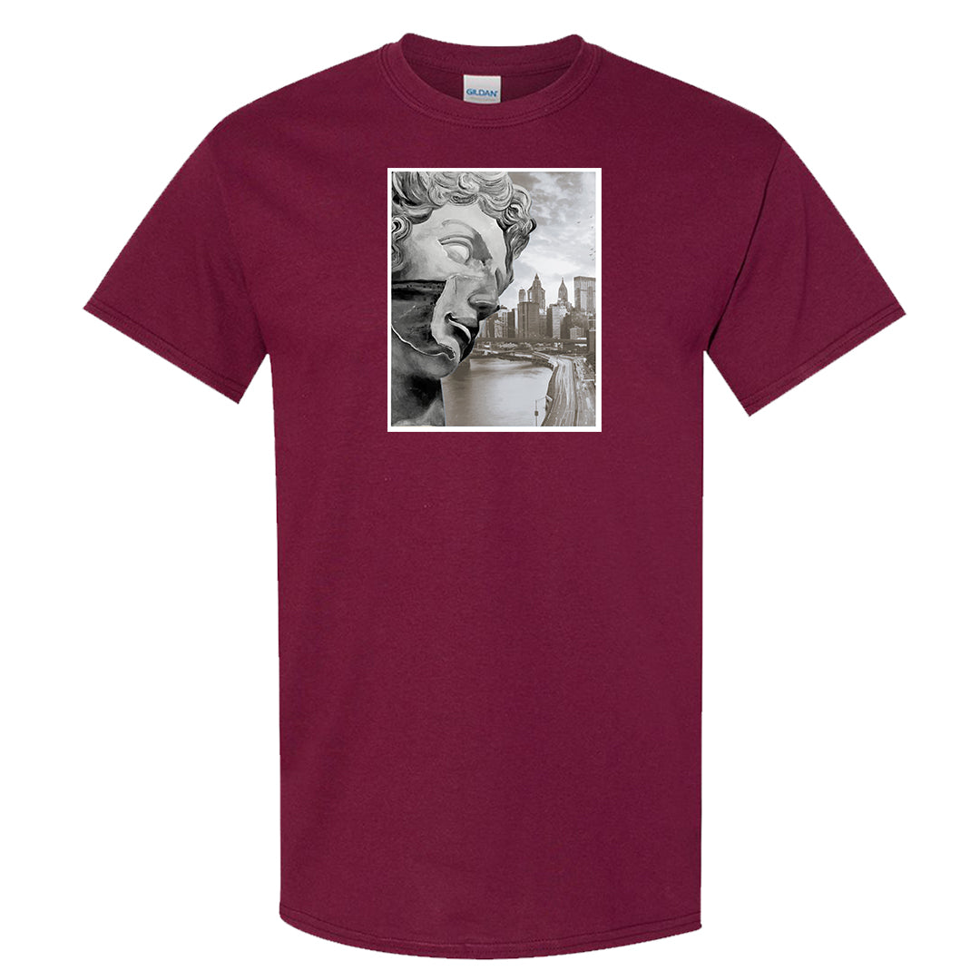 Cherrywood Sand Split Mid 1s T Shirt | Miguel, Maroon