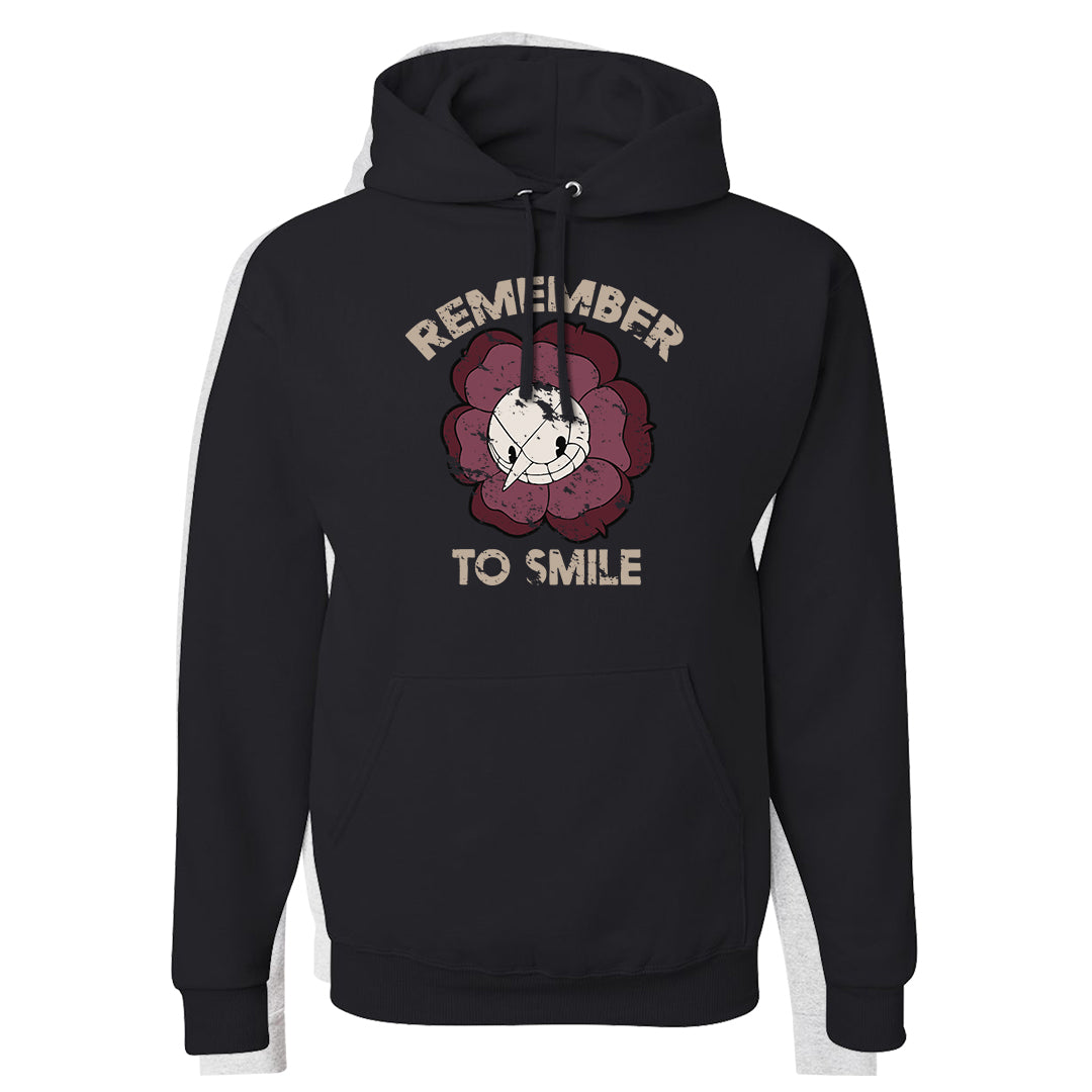 Cherrywood Sand Split Mid 1s Hoodie | Remember To Smile, Black