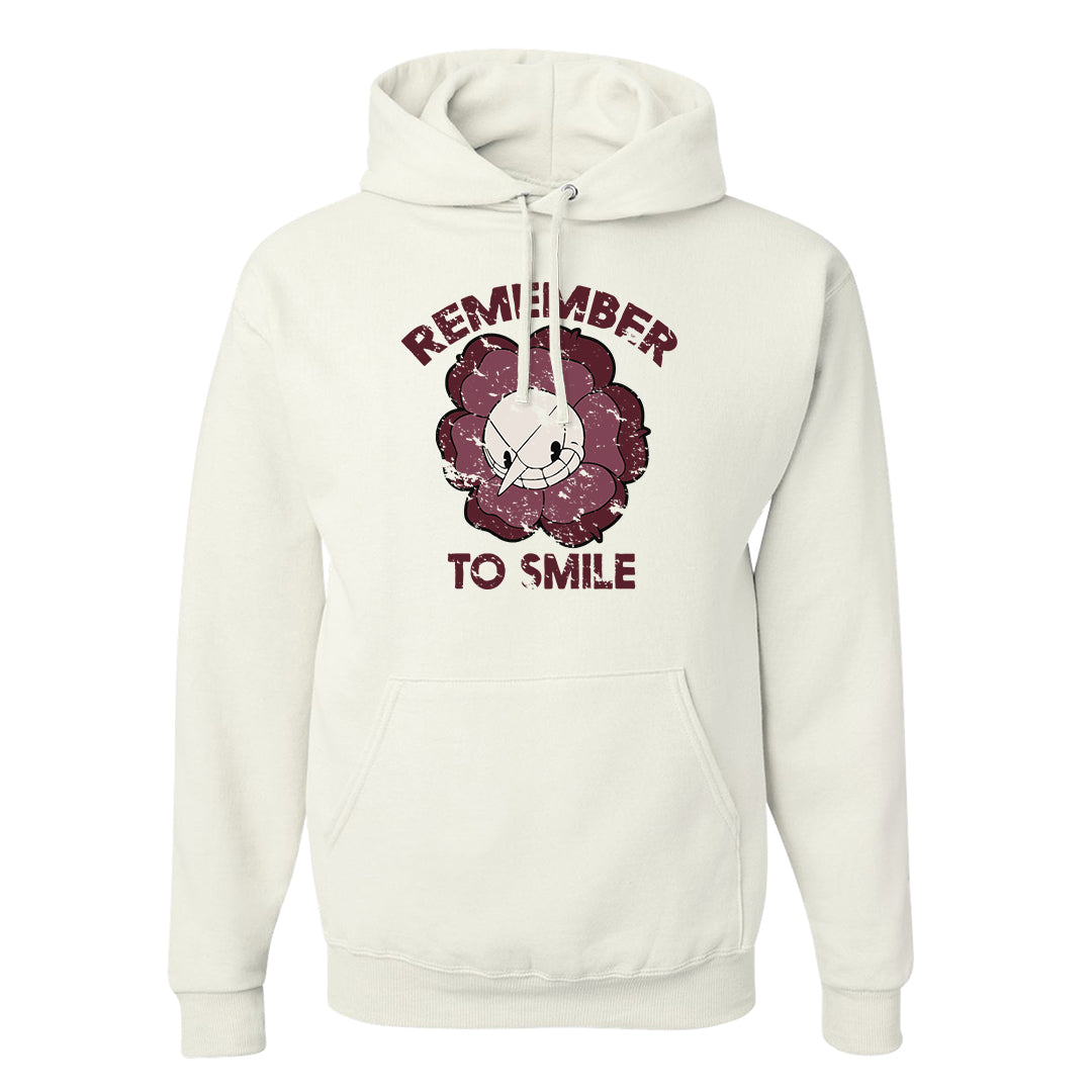 Cherrywood Sand Split Mid 1s Hoodie | Remember To Smile, White