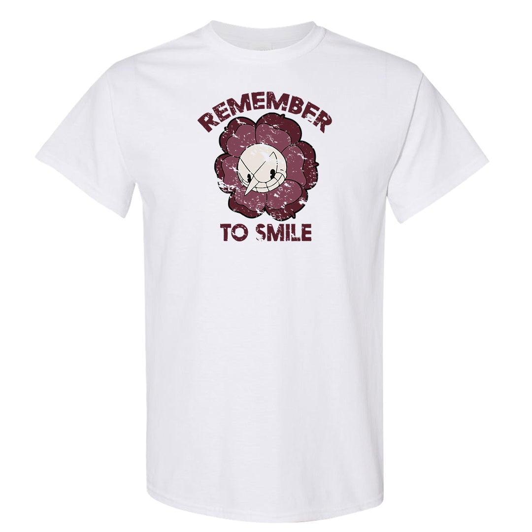 Cherrywood Sand Split Mid 1s T Shirt | Remember To Smile, White