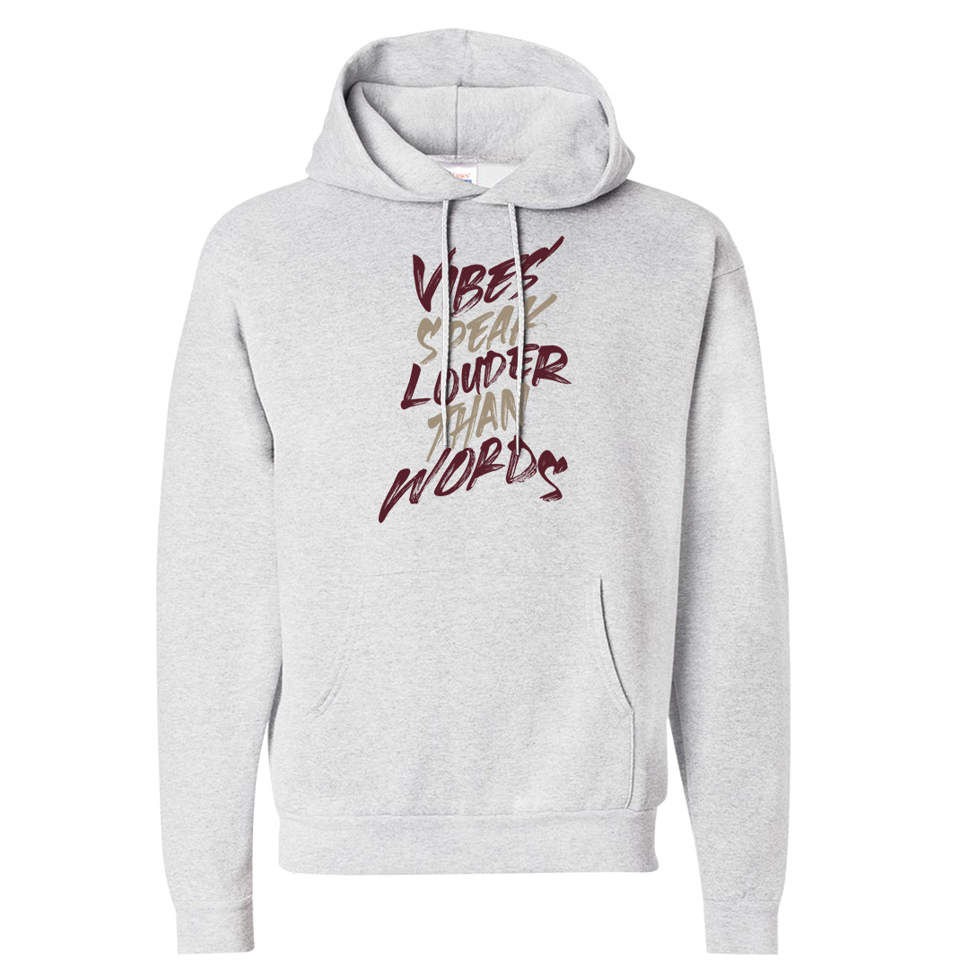 Cherrywood Sand Split Mid 1s Hoodie | Vibes Speak Louder Than Words, Ash