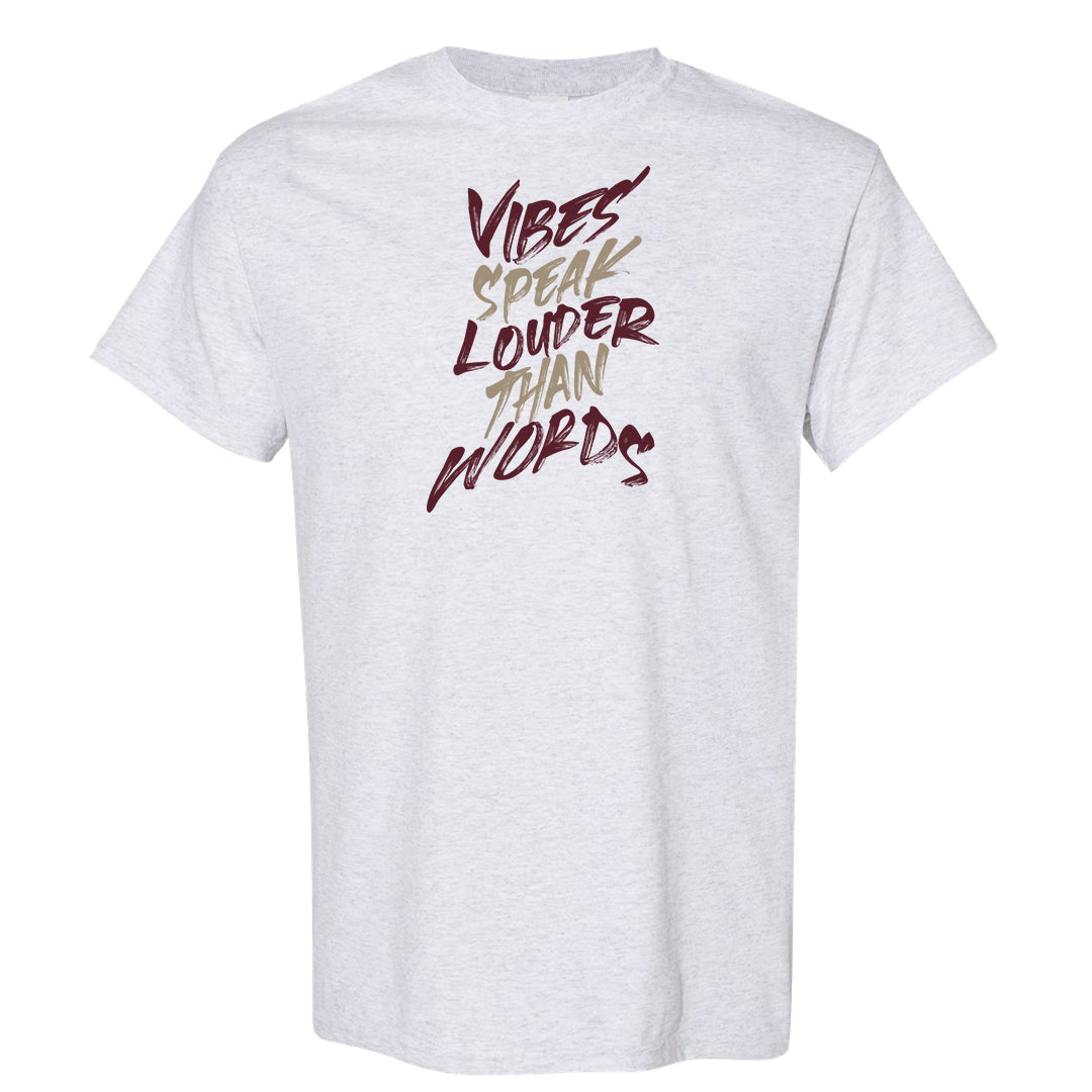 Cherrywood Sand Split Mid 1s T Shirt | Vibes Speak Louder Than Words, Ash