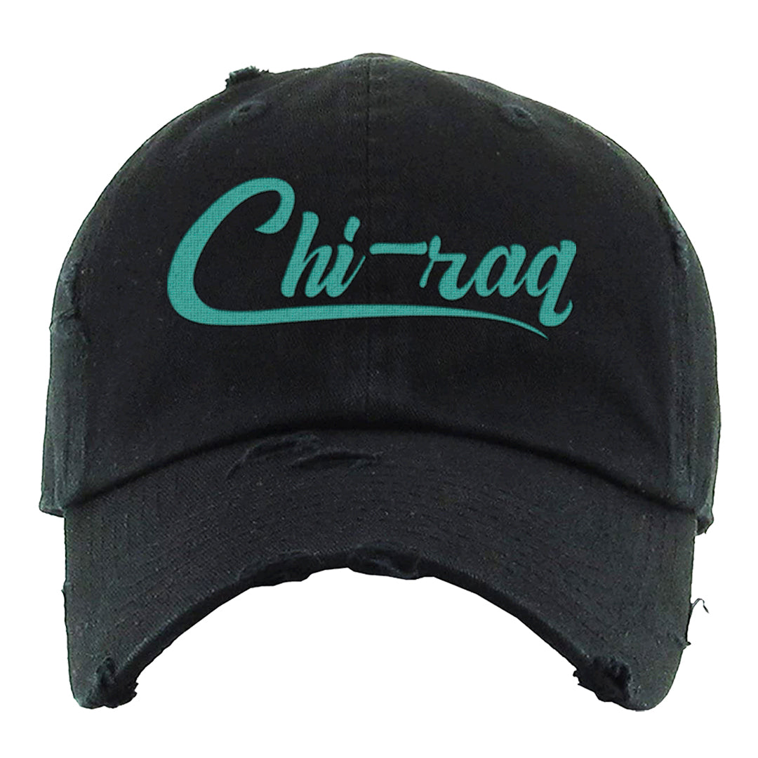 Grape Mid 1s Distressed Dad Hat | Chiraq, Black