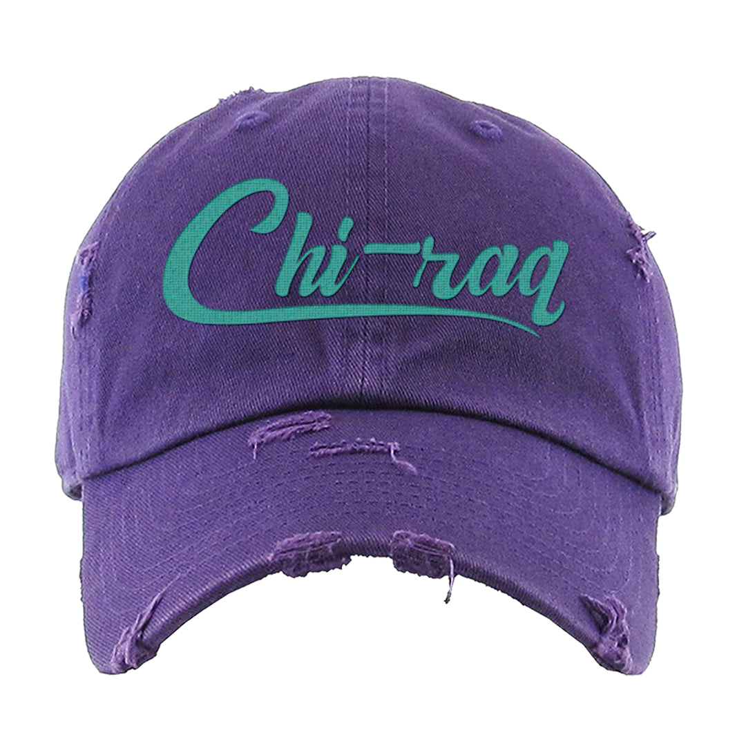 Grape Mid 1s Distressed Dad Hat | Chiraq, Purple