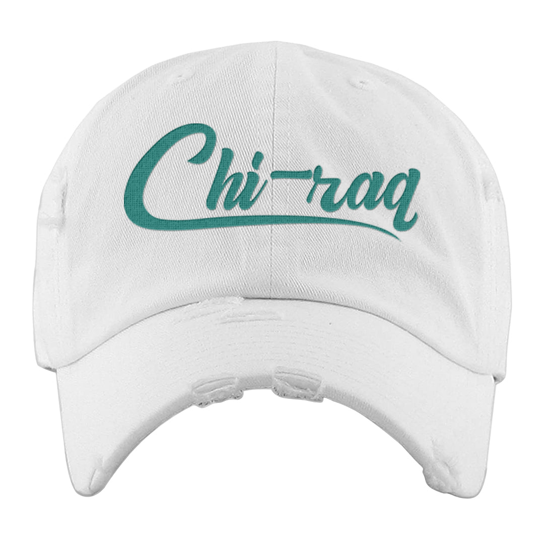 Grape Mid 1s Distressed Dad Hat | Chiraq, White