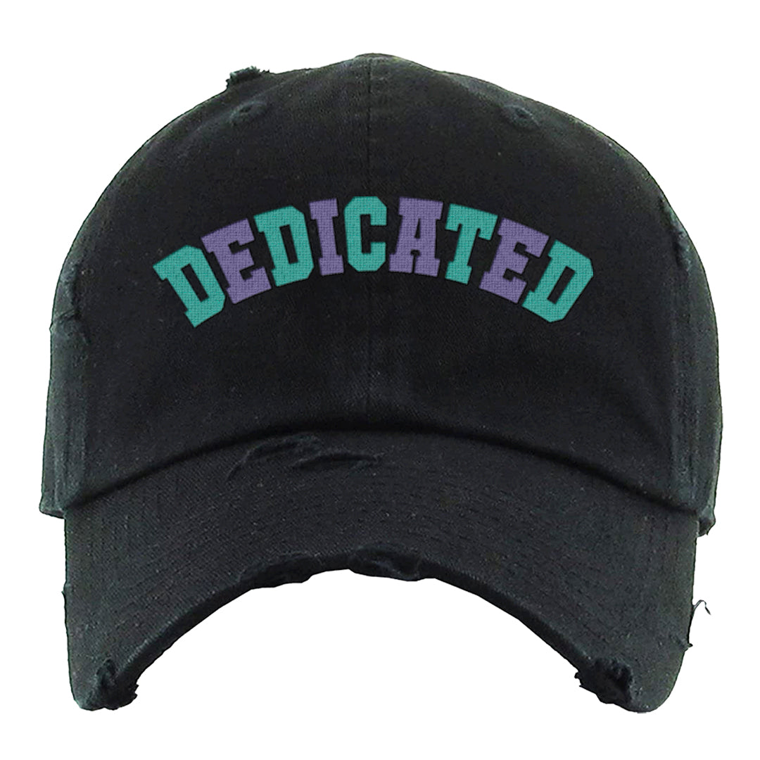 Grape Mid 1s Distressed Dad Hat | Dedicated, Black