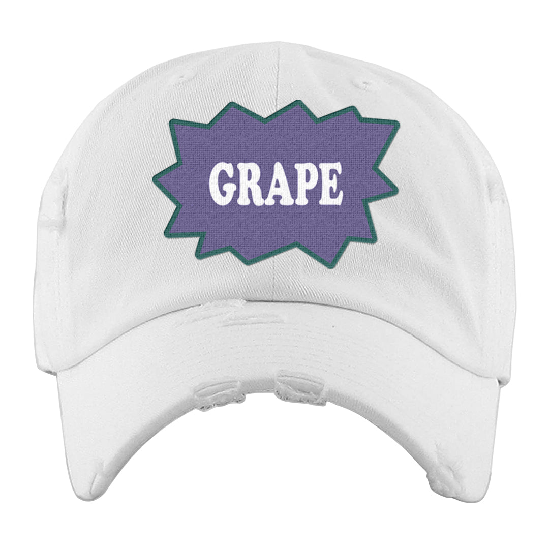 Grape Mid 1s Distressed Dad Hat | Grape Arch, White