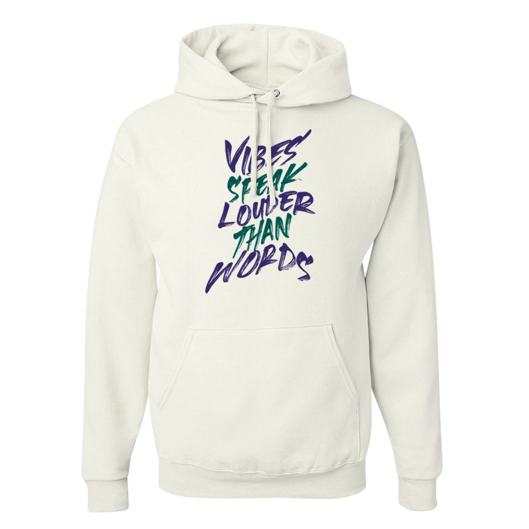 Grape Mid 1s Hoodie | Vibes Speak Louder Than Words, White