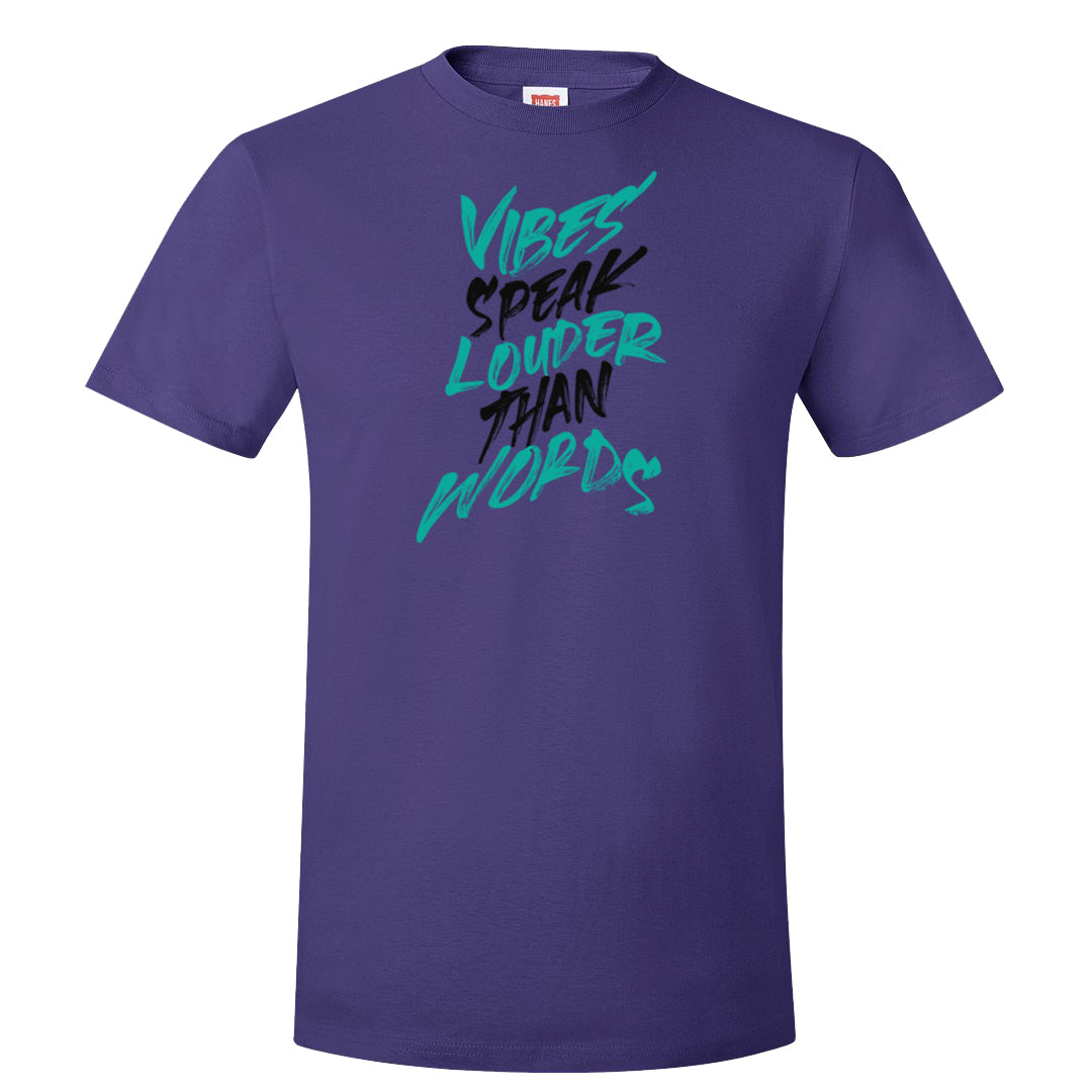 Grape Mid 1s T Shirt | Vibes Speak Louder Than Words, Purple