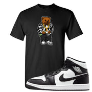 Homage Split Black White Mid 1s T Shirt | Sweater Bear, Black