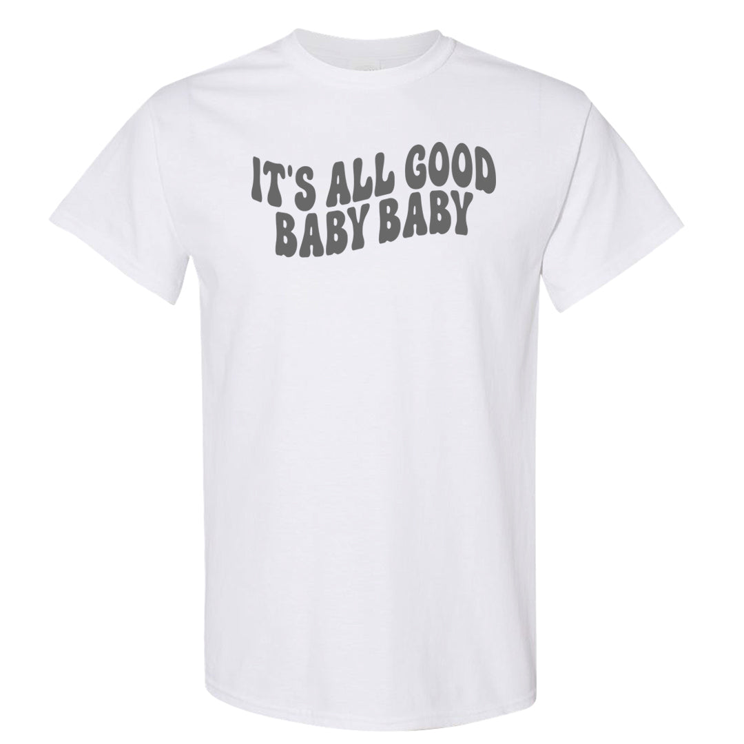 Inside Out Mid 1s T Shirt | All Good Baby, White