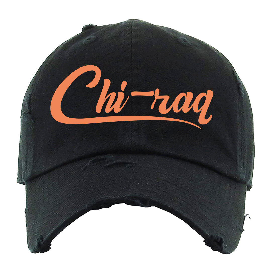 Inside Out Mid 1s Distressed Dad Hat | Chiraq, Black