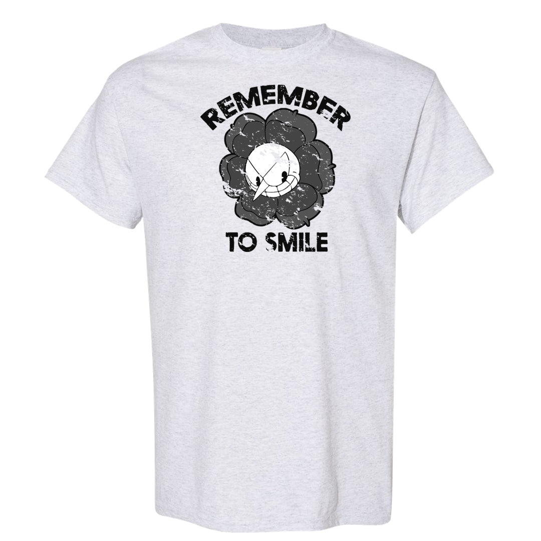 Inside Out Mid 1s T Shirt | Remember To Smile, Ash