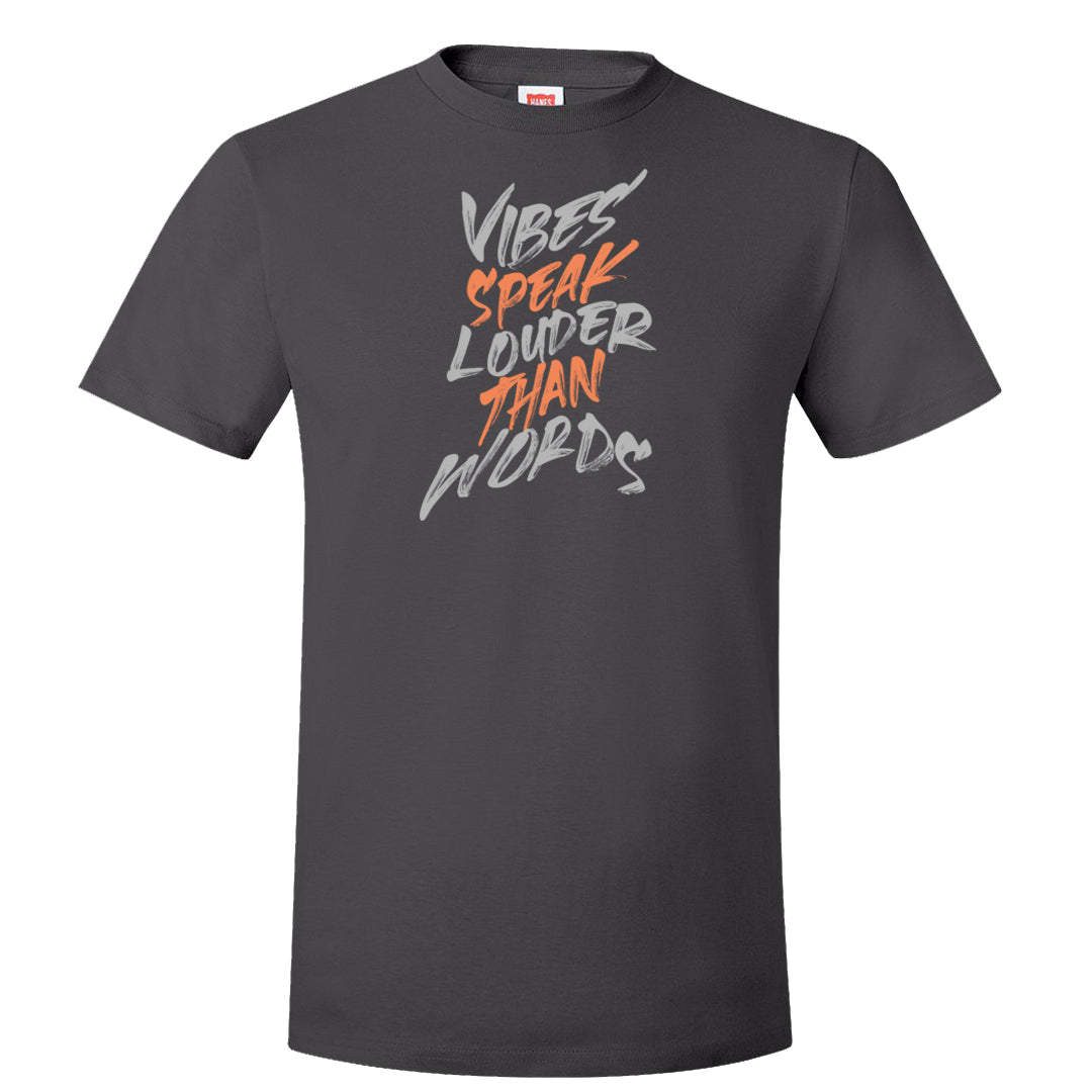 Inside Out Mid 1s T Shirt | Vibes Speak Louder Than Words, Smoke Grey