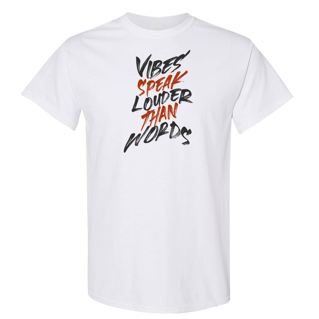 Inside Out Mid 1s T Shirt | Vibes Speak Louder Than Words, White