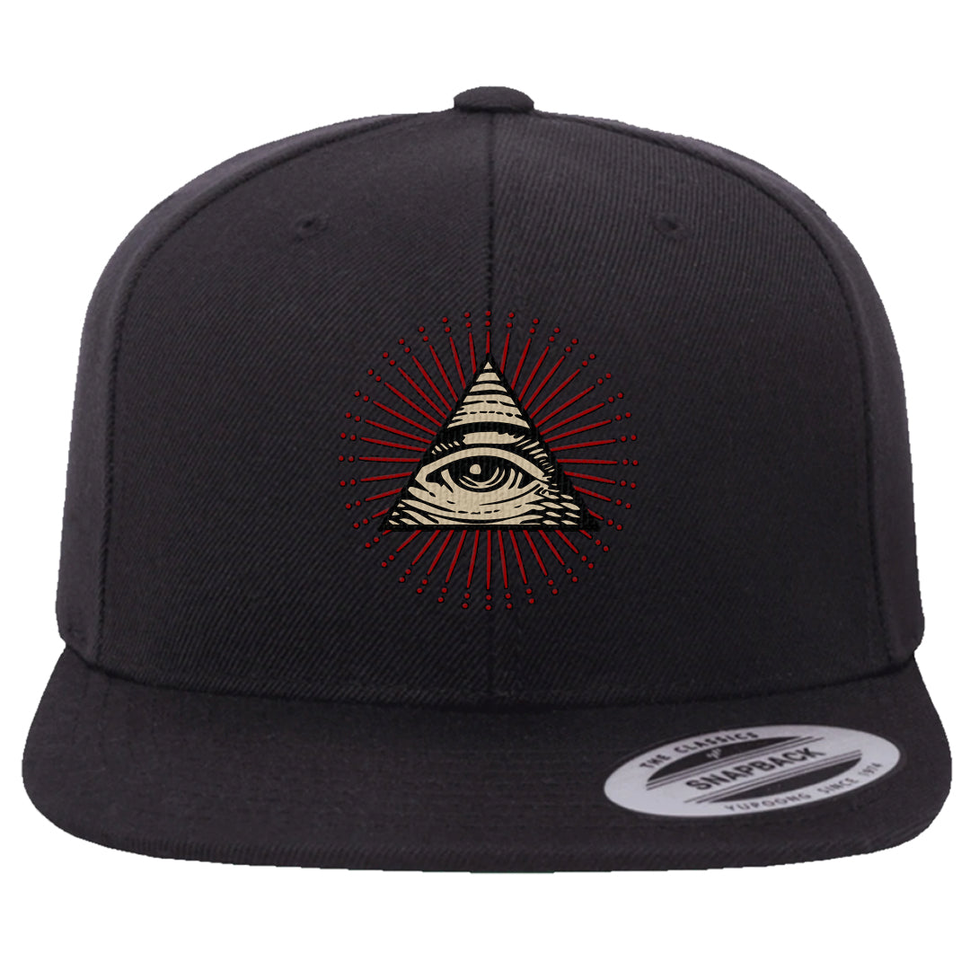 Tiki Leaf Mid 1s Snapback Hat | All Seeing Eye, Black