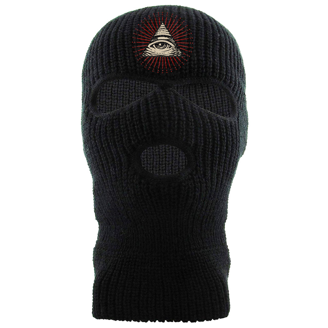 Tiki Leaf Mid 1s Ski Mask | All Seeing Eye, Black