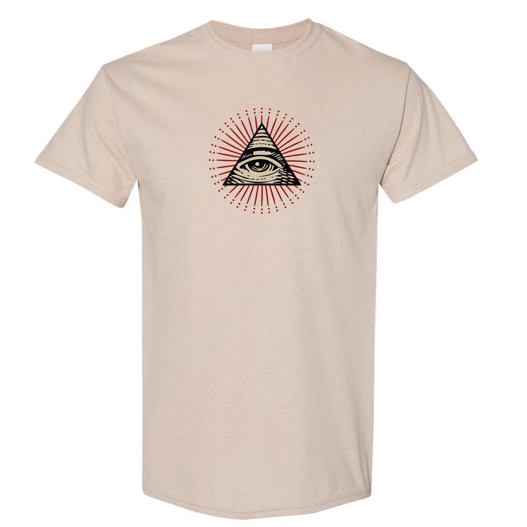 Tiki Leaf Mid 1s T Shirt | All Seeing Eye, Sand