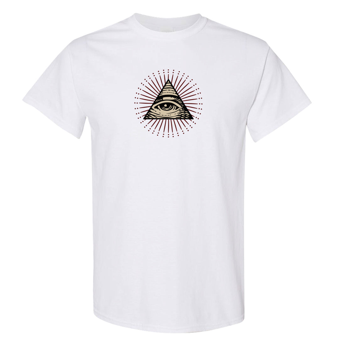 Tiki Leaf Mid 1s T Shirt | All Seeing Eye, White