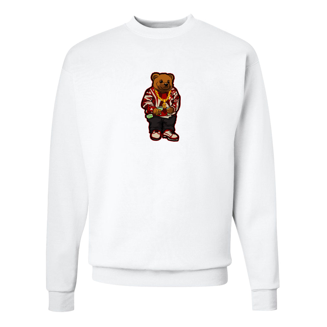 Tiki Leaf Mid 1s Crewneck Sweatshirt | Sweater Bear, White