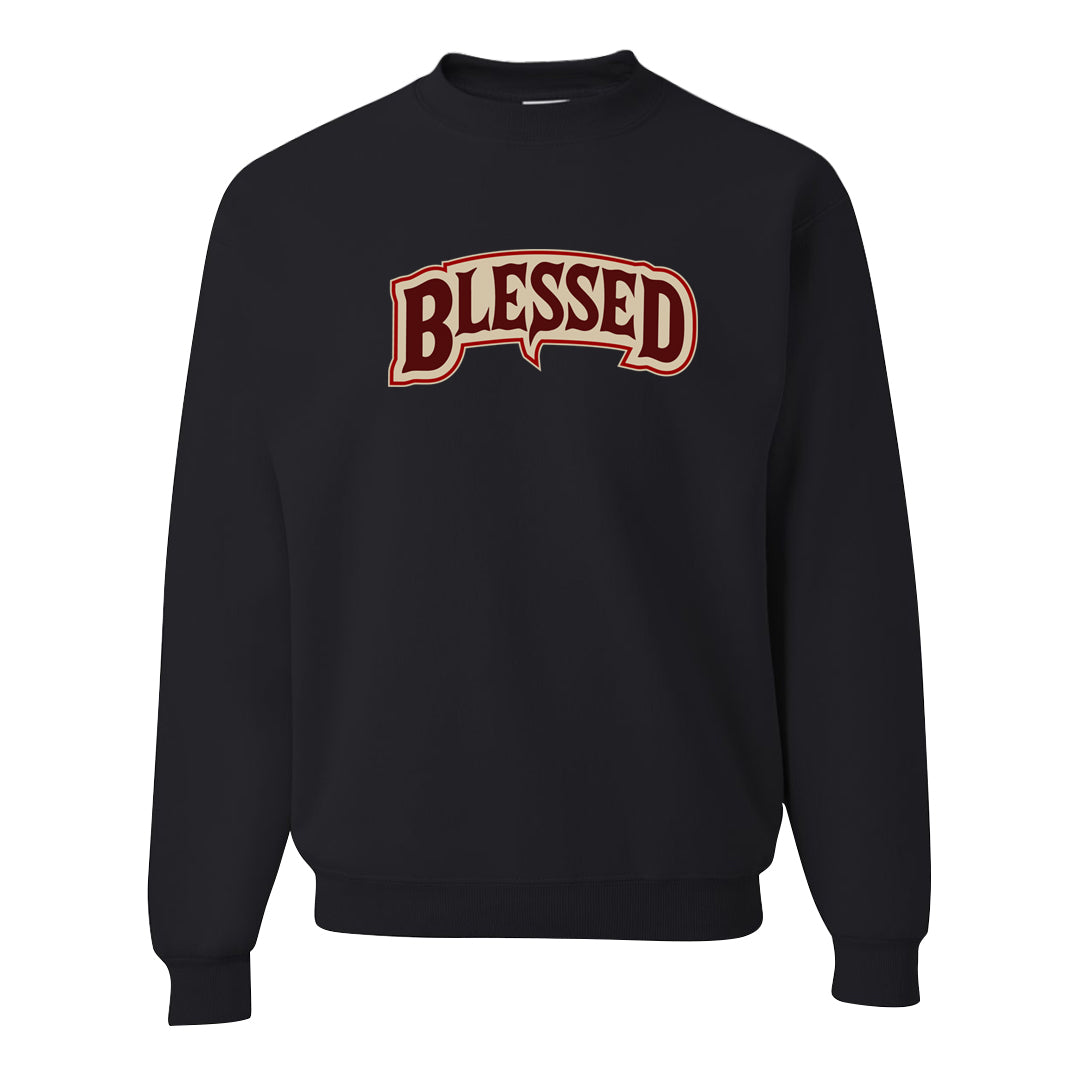 Tiki Leaf Mid 1s Crewneck Sweatshirt | Blessed Arch, Black