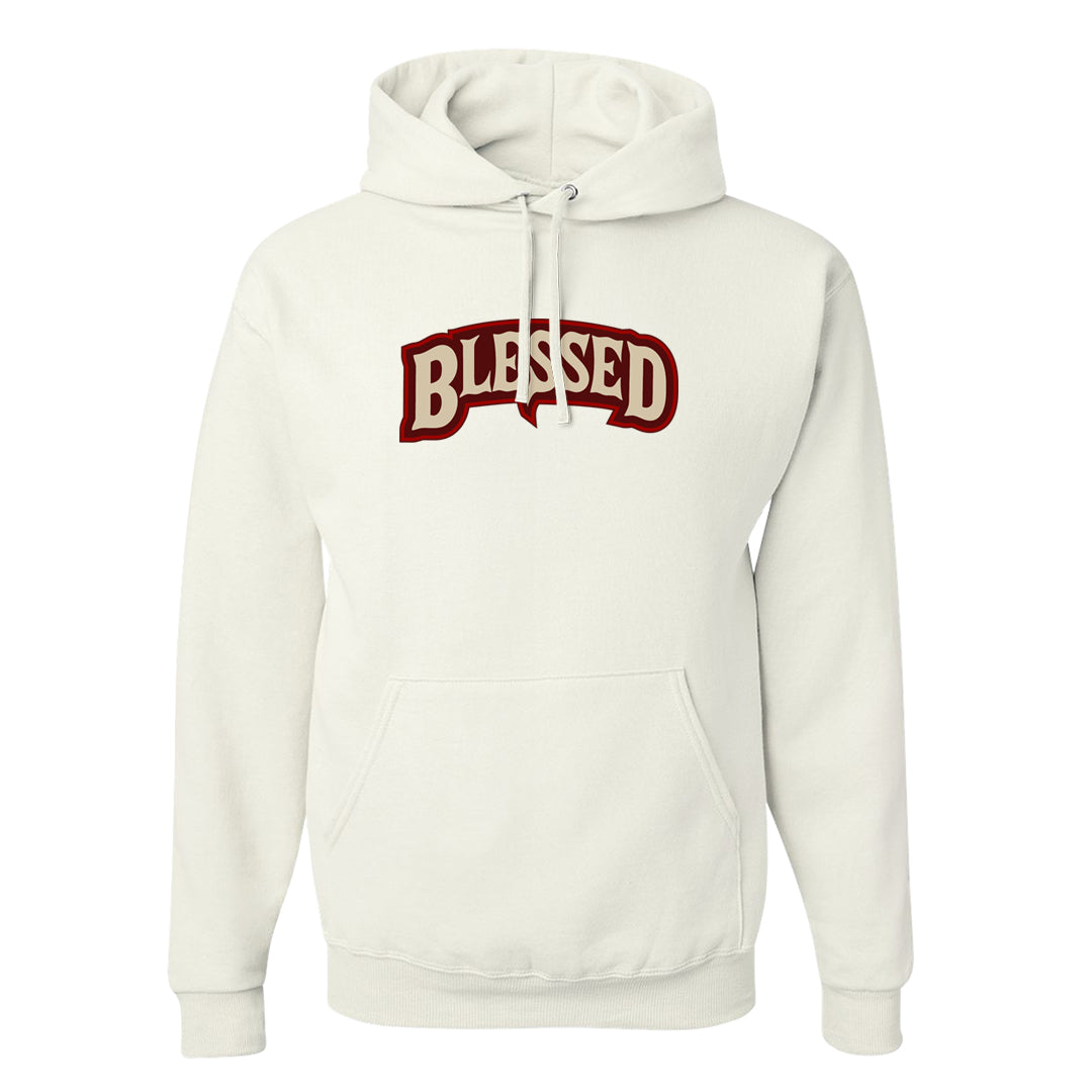 Tiki Leaf Mid 1s Hoodie | Blessed Arch, White
