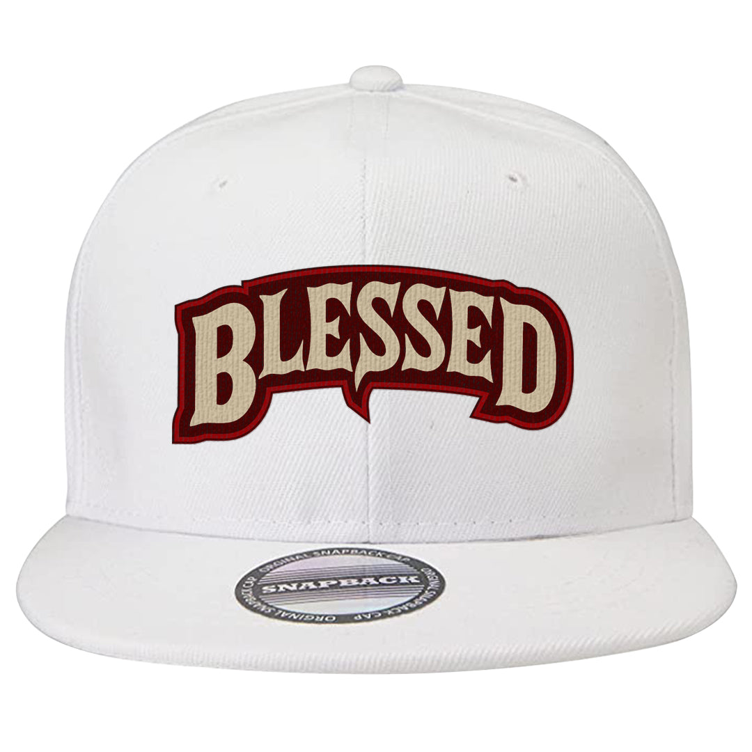 Tiki Leaf Mid 1s Snapback Hat | Blessed Arch, White