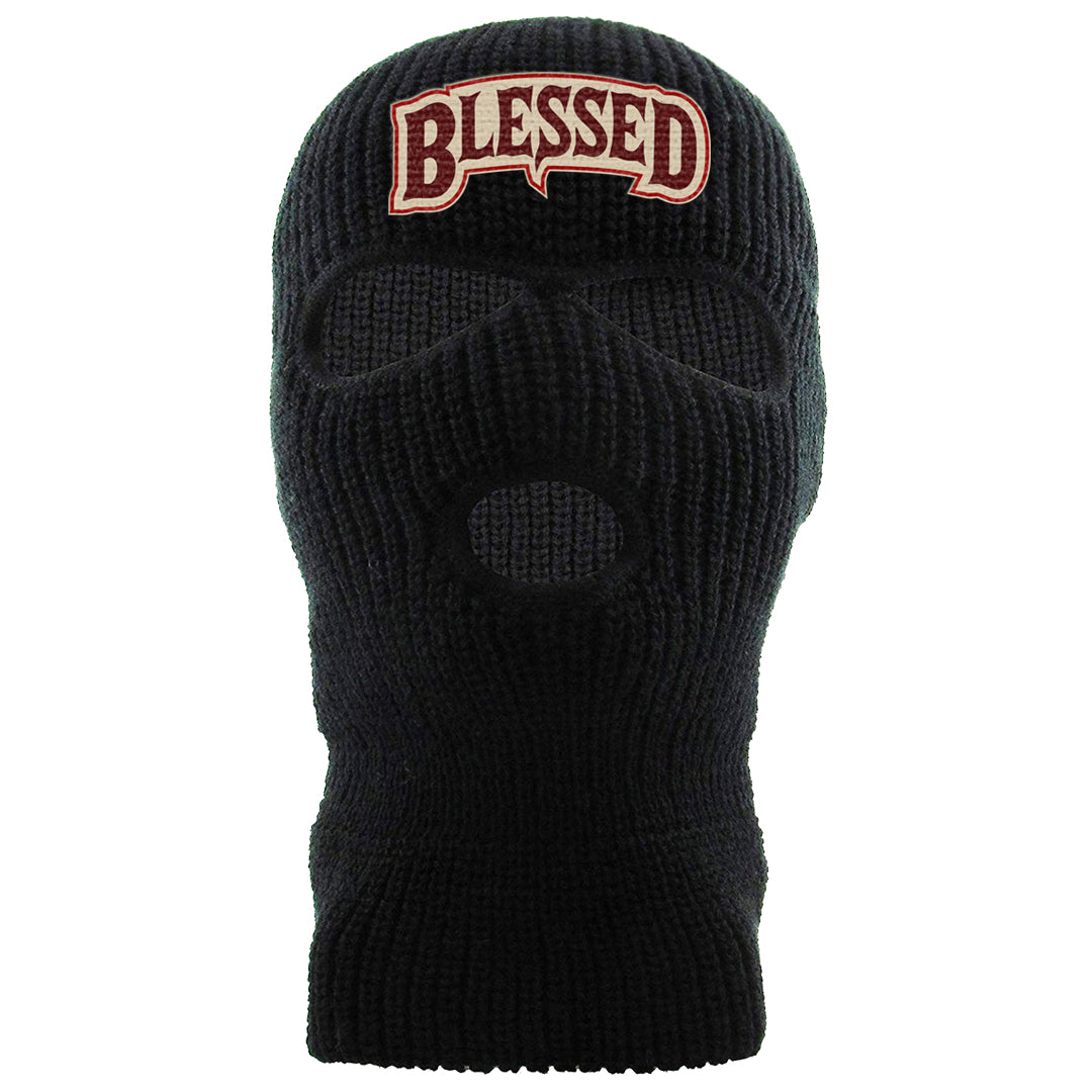 Tiki Leaf Mid 1s Ski Mask | Blessed Arch, Black