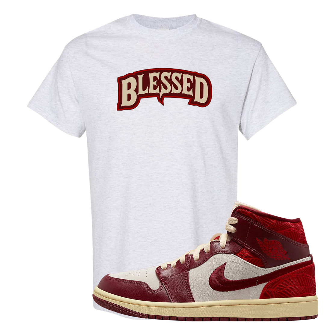 Tiki Leaf Mid 1s T Shirt | Blessed Arch, Ash