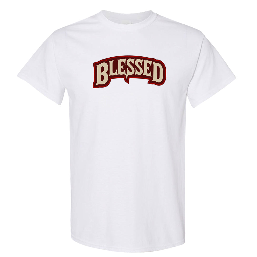 Tiki Leaf Mid 1s T Shirt | Blessed Arch, White