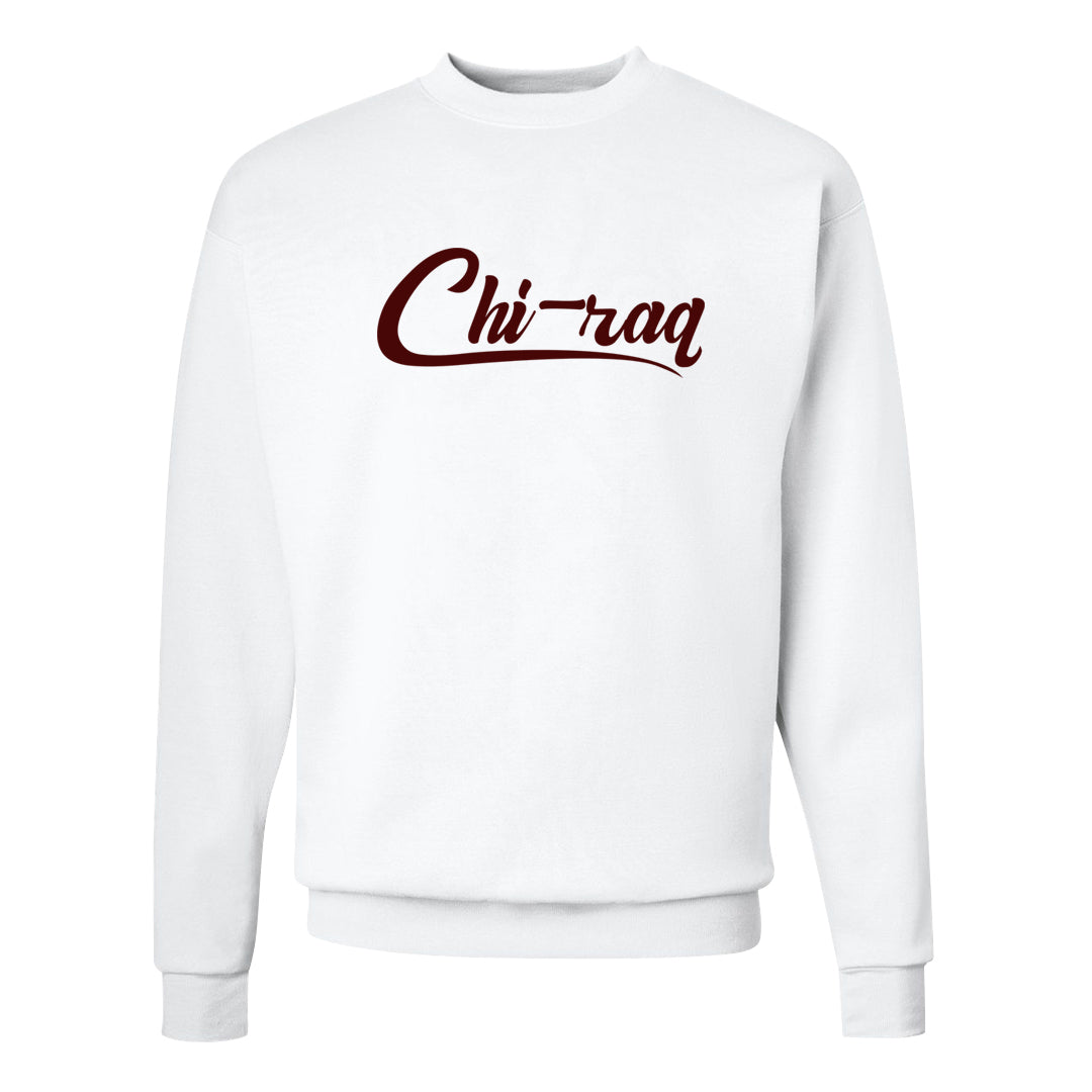 Tiki Leaf Mid 1s Crewneck Sweatshirt | Chiraq, White