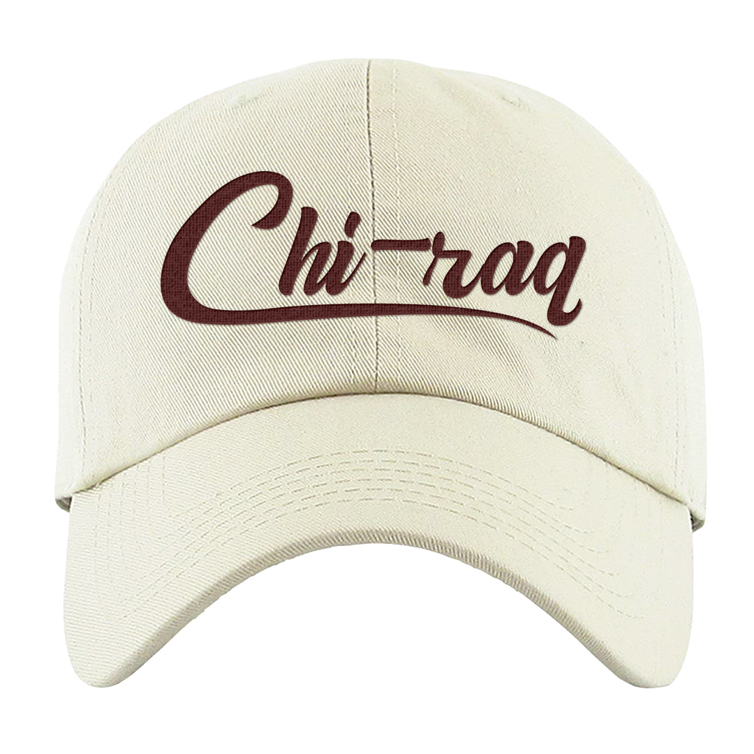 Tiki Leaf Mid 1s Dad Hat | Chiraq, White