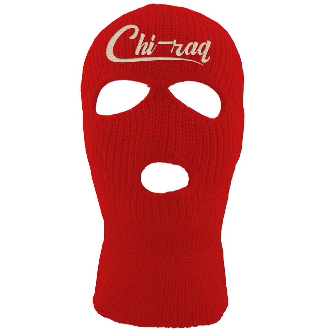 Tiki Leaf Mid 1s Ski Mask | Chiraq, Red