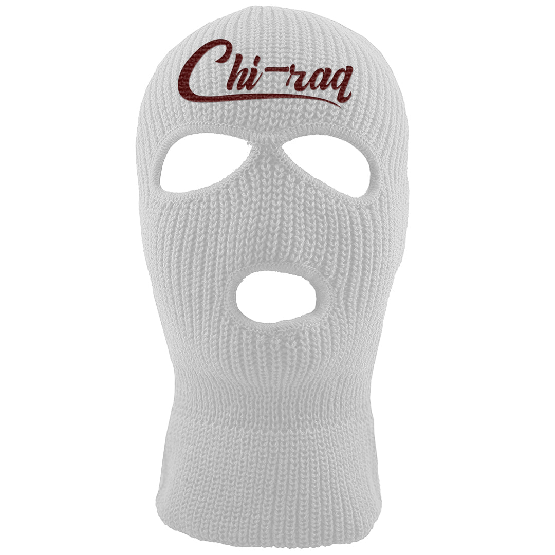 Tiki Leaf Mid 1s Ski Mask | Chiraq, White