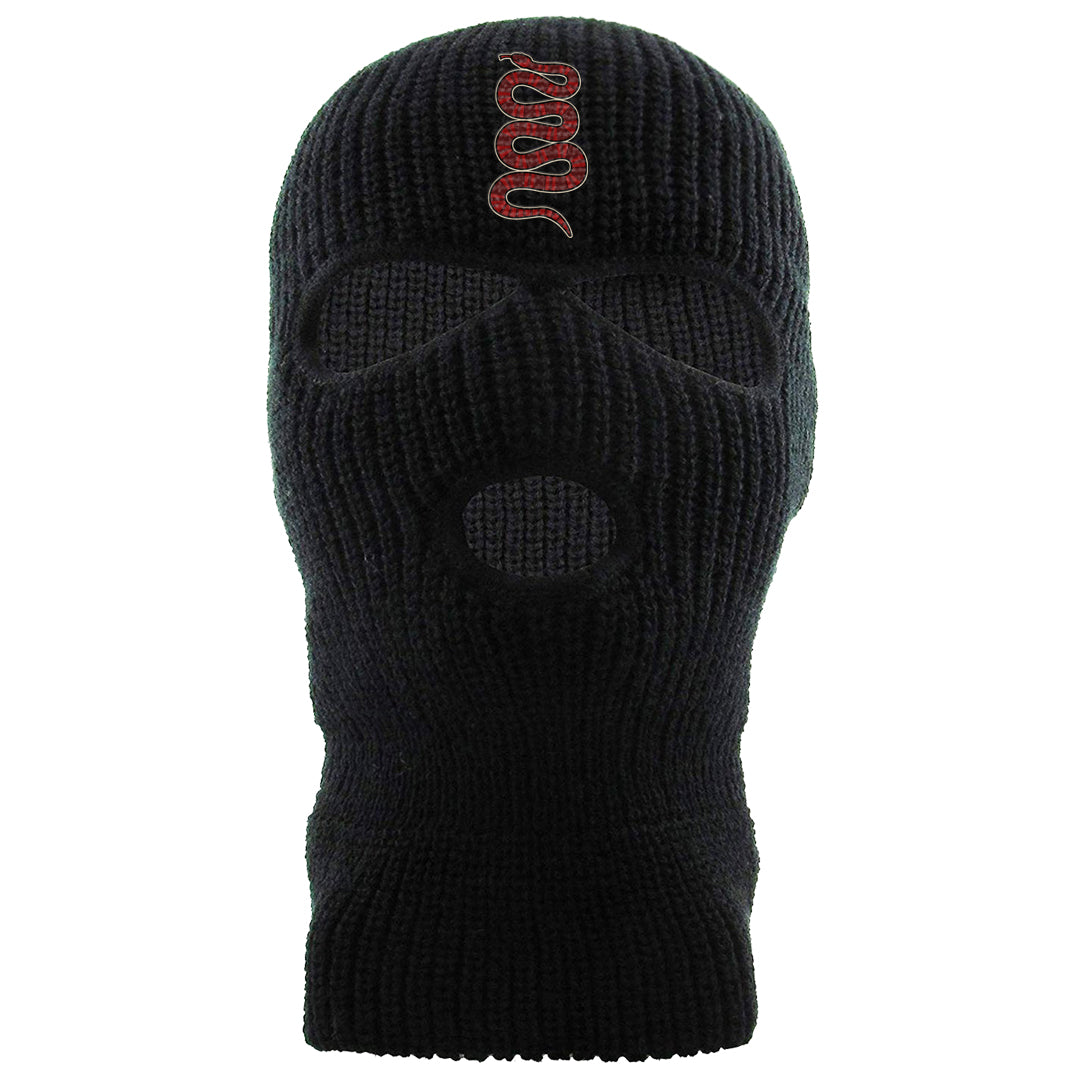 Tiki Leaf Mid 1s Ski Mask | Coiled Snake, Black